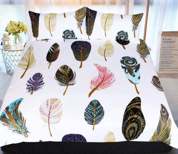 3D Various Leaves 1173 Bed Pillowcases Quilt