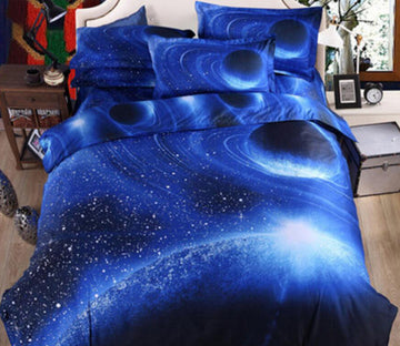 3D Blue Starry Sky 66127 Bed Pillowcases Quilt