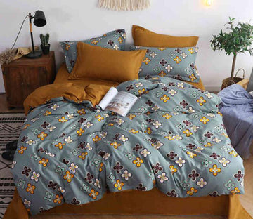 3D Four Petal Flower 8103 Bed Pillowcases Quilt