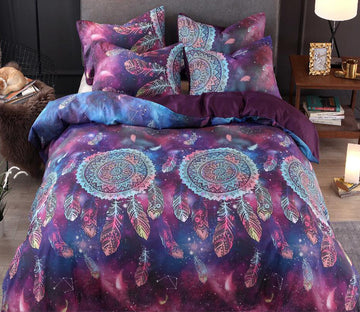 3D Purple Dreamcatcher 9964 Bed Pillowcases Quilt