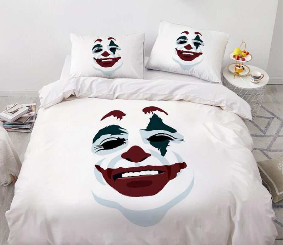 3D Clown Face 9082 Bed Pillowcases Quilt