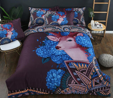 3D Elk 1104 Bed Pillowcases Quilt