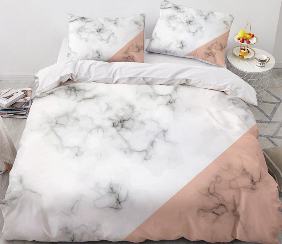 3D Gray White Halo 7781 Bed Pillowcases Quilt