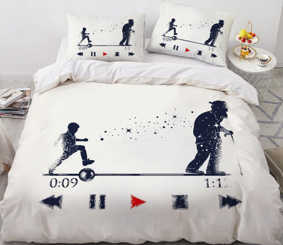 3D Child Old Man 88191 Bed Pillowcases Quilt