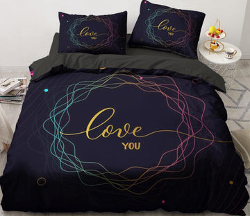 3D Color Curve 5535 Bed Pillowcases Quilt