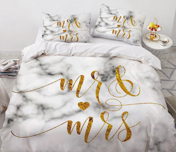 3D Golden Letters 7779 Bed Pillowcases Quilt