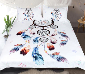 3D Feather Dream Catcher 1098 Bed Pillowcases Quilt