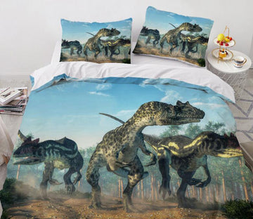 3D Velociraptor 7745 Bed Pillowcases Quilt