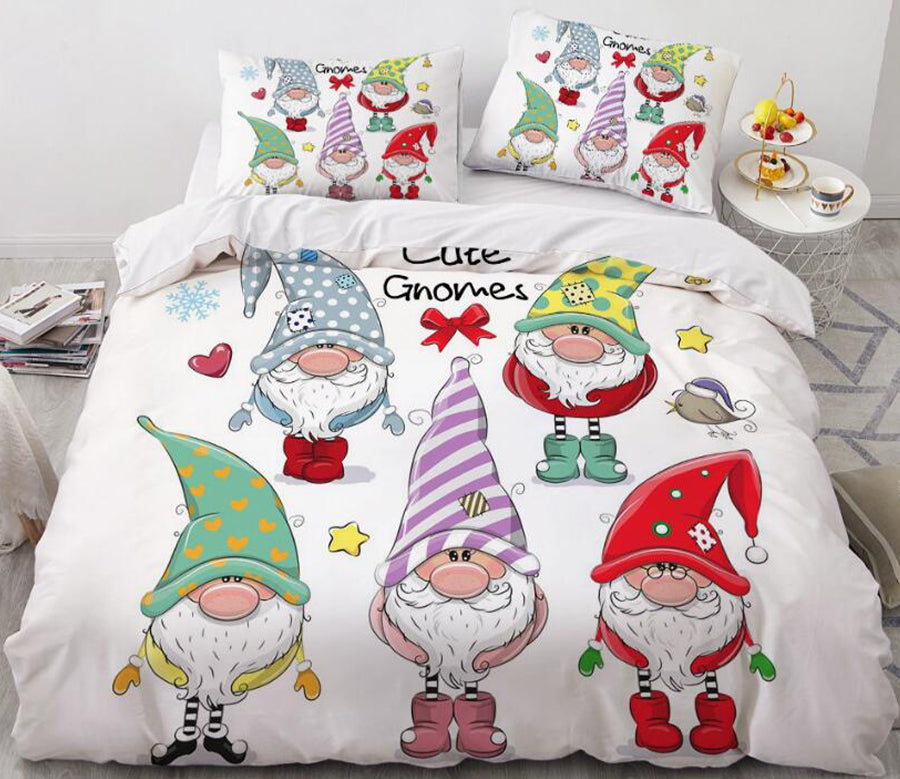 3D Cartoons Christmas Dwarf 55133 Bed Pillowcases Quilt
