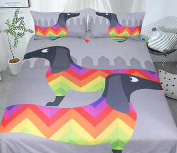 3D Color Dachshund 9092 Bed Pillowcases Quilt