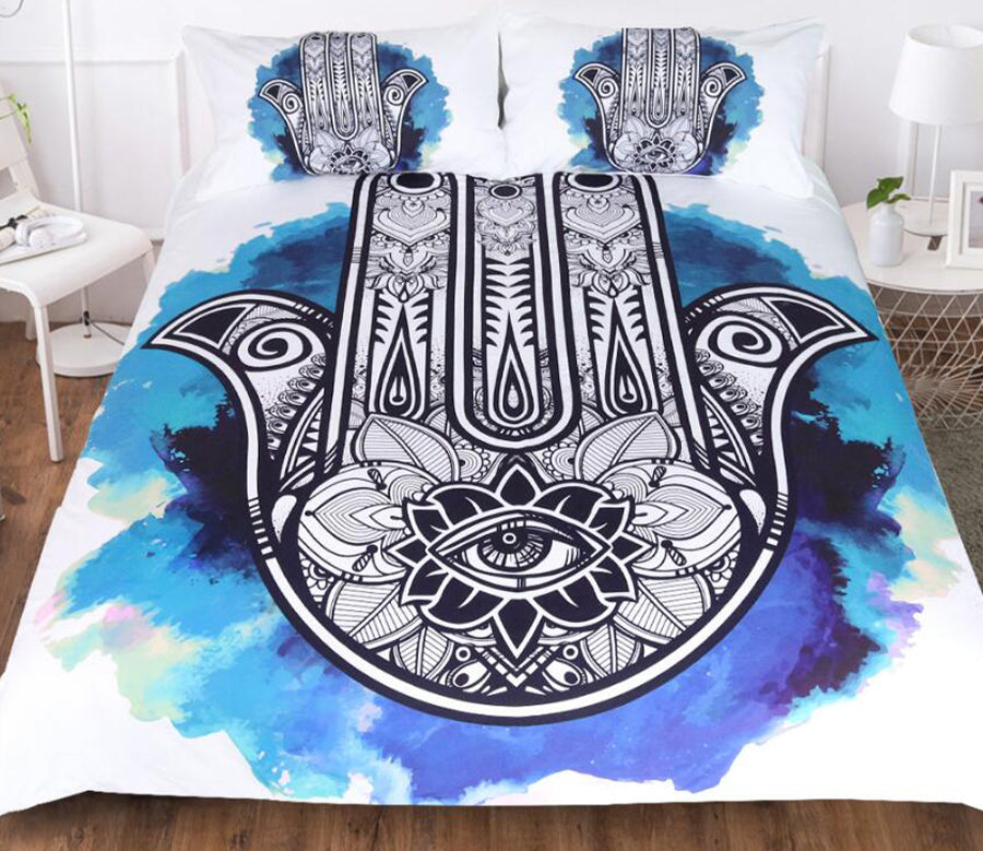 3D Hamsa Hand 1142 Bed Pillowcases Quilt