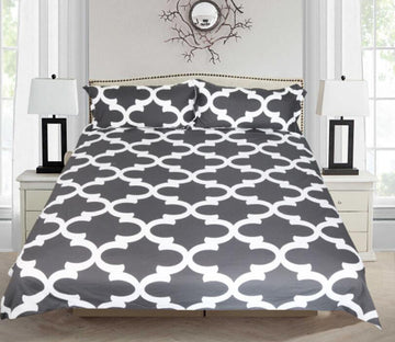 3D Grey Lantern 1137 Bed Pillowcases Quilt