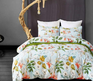 3D Leaves 5507 Bed Pillowcases Quilt