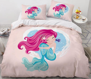 3D Cartoons Mermaid 55116 Bed Pillowcases Quilt
