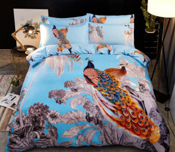 3D Peacock 001 Bed Pillowcases Quilt