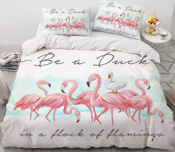 3D A Flock Of Flamingos 7769 Bed Pillowcases Quilt
