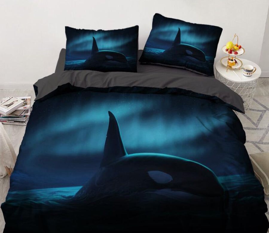 3D Deep Sea Dolphin 77144 Bed Pillowcases Quilt
