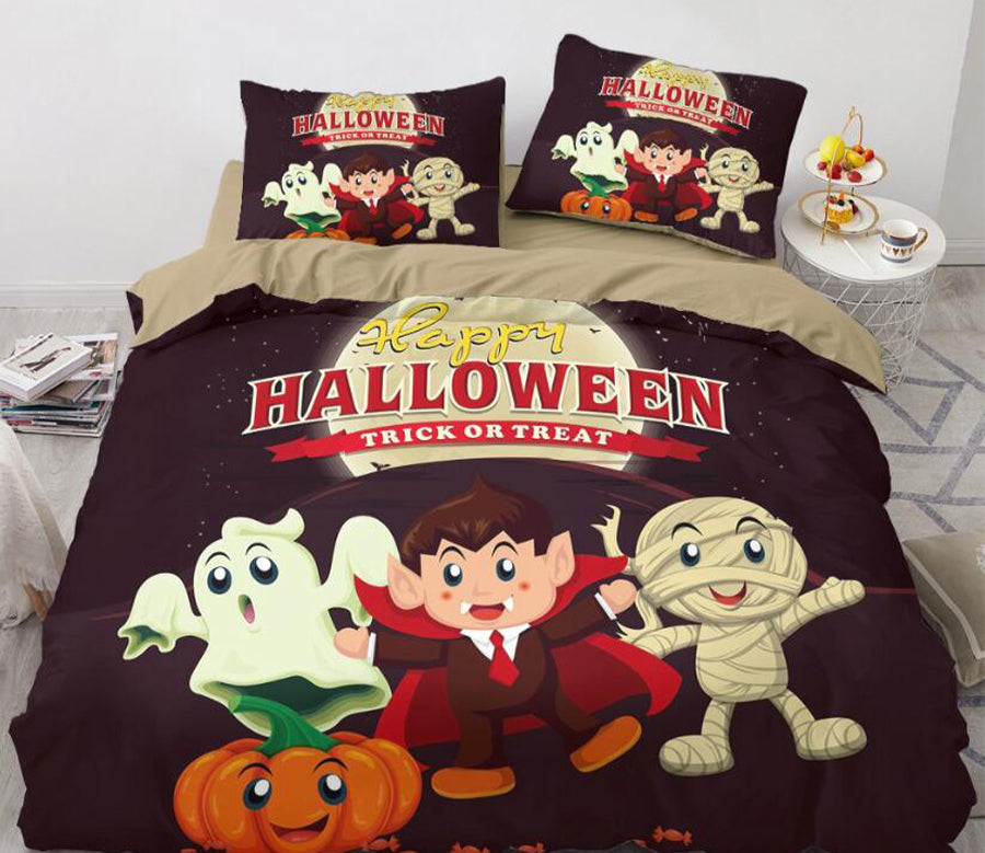 3D Happy Halloween 8028 Bed Pillowcases Quilt