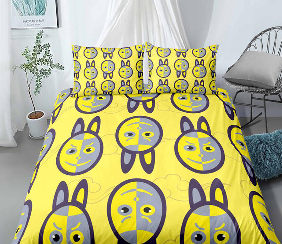 3D Yellow 99162 Bed Pillowcases Quilt