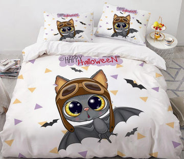 3D Cartoons Bat 55128 Bed Pillowcases Quilt