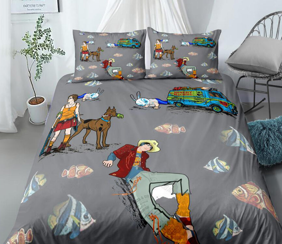 3D Cowboy Tropical Fish 99113 Bed Pillowcases Quilt