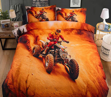 3D Sand Ride A Motorcycle 1161 Bed Pillowcases Quilt
