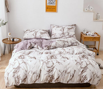 3D Marble-Brown 1164 Bed Pillowcases Quilt