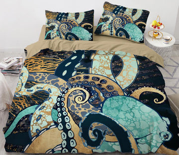 3D Octopus Tentacles 8877 Bed Pillowcases Quilt