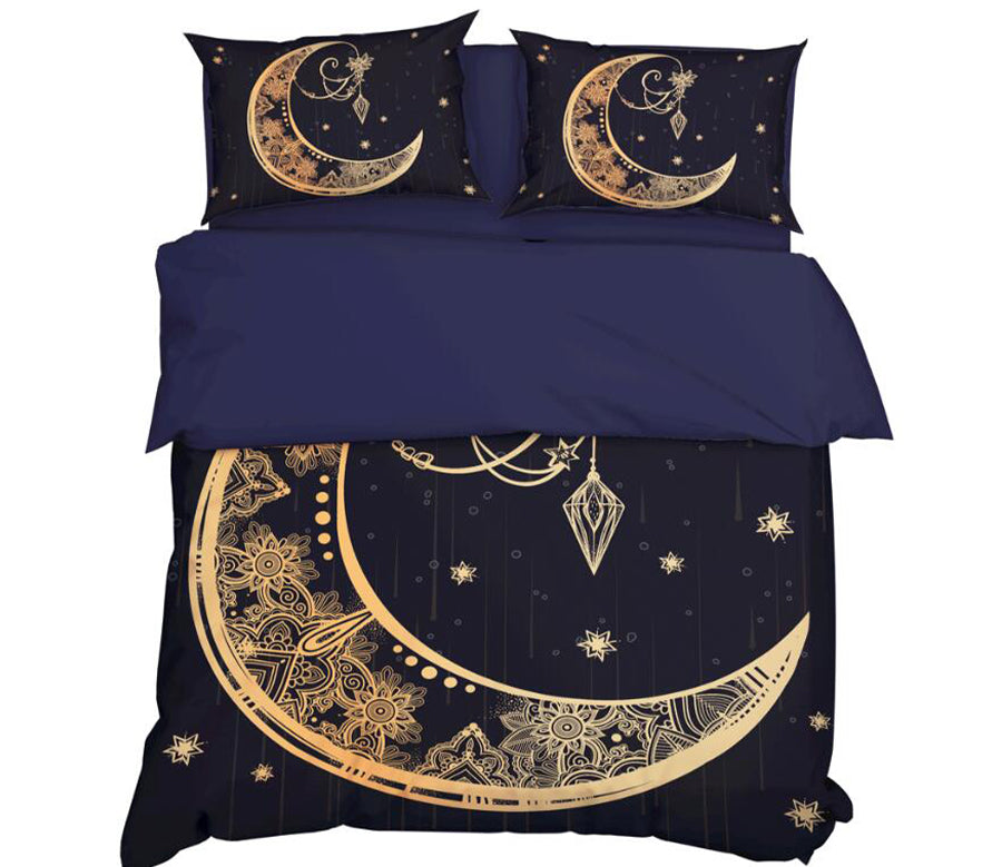 3D Moon Star Totem 11170 Bed Pillowcases Quilt
