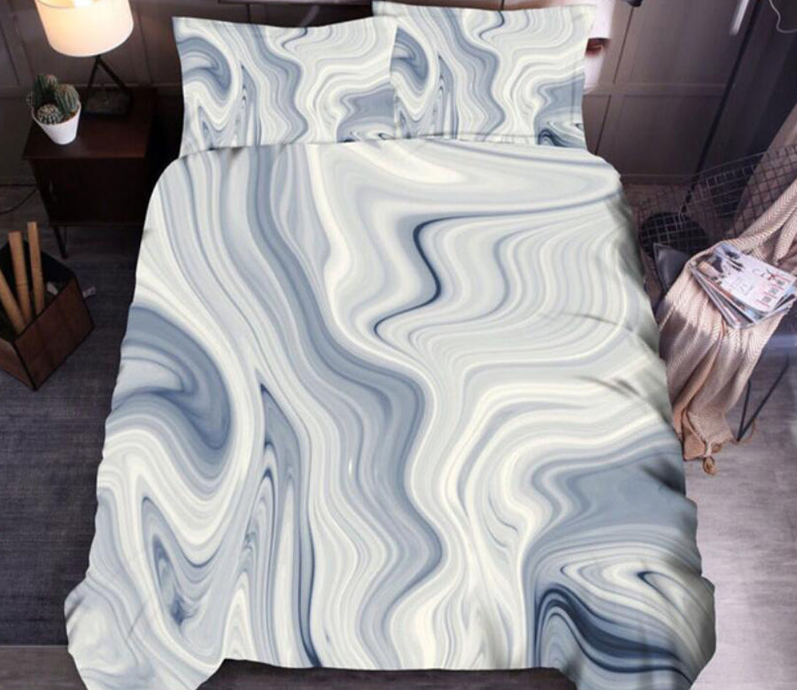 3D Gray Flow 77194 Bed Pillowcases Quilt