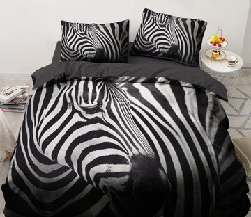 3D Zebra 8049 Bed Pillowcases Quilt