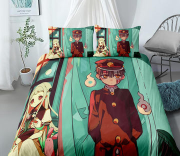 3D Ground-Bound Boy Hanako 9977 Bed Pillowcases Quilt