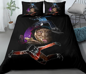 3D Three People Hip Hop 0017 Bed Pillowcases Quilt