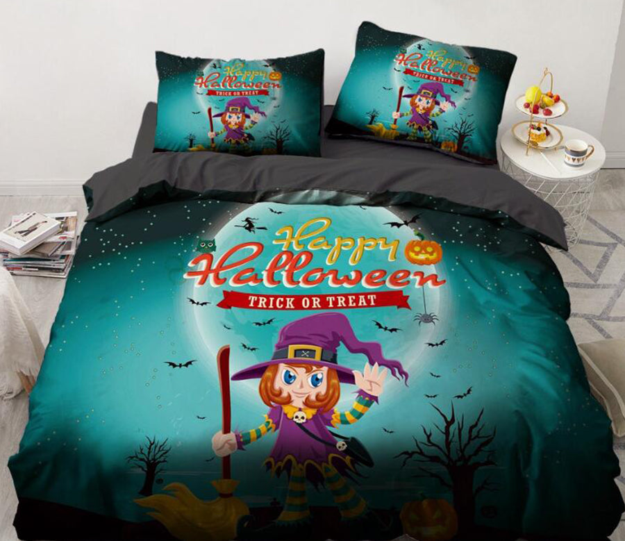 3D Witch Broom 8032 Bed Pillowcases Quilt