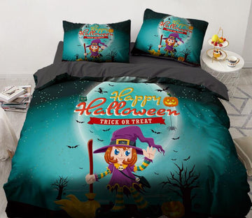 3D Witch Broom 8032 Bed Pillowcases Quilt