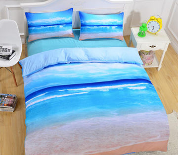 3D Sea Beach 1035 Bed Pillowcases Quilt