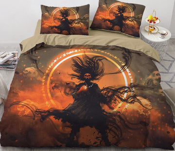 3D Skeleton Devil 7719 Bed Pillowcases Quilt