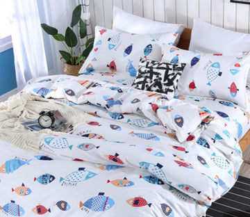 3D Free Fish 1132 Bed Pillowcases Quilt
