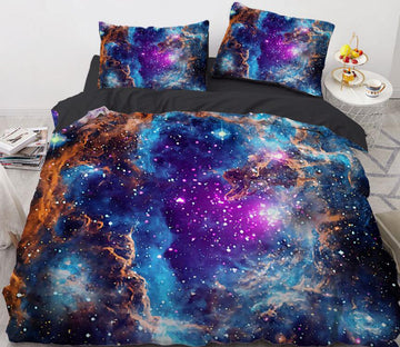 3D Starry Sky Galaxy 8872 Bed Pillowcases Quilt