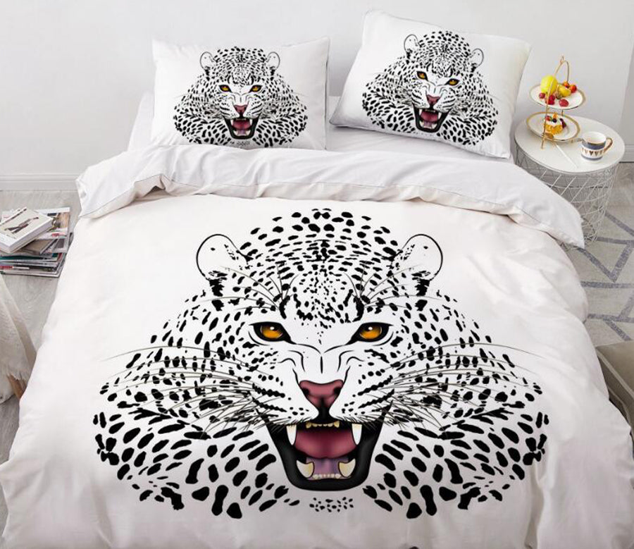 3D Leopard 88143 Bed Pillowcases Quilt
