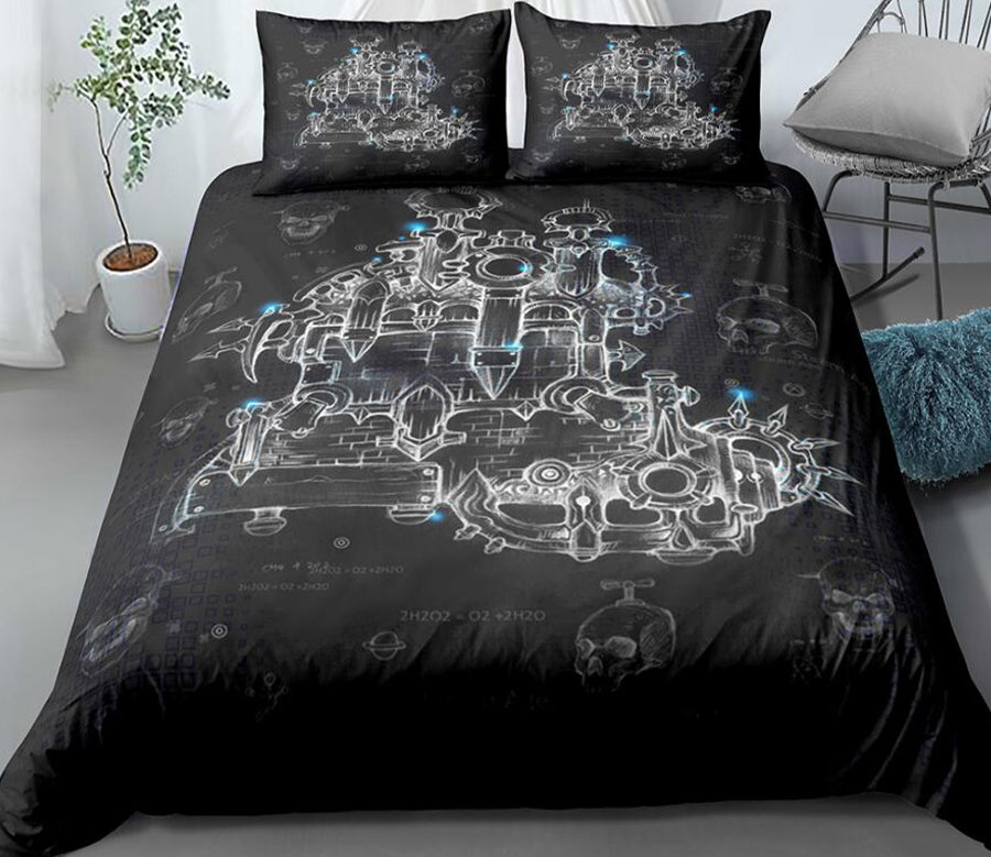3D Black Mechanical 0082 Bed Pillowcases Quilt