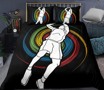 3D People Color Vortex 0146 Bed Pillowcases Quilt