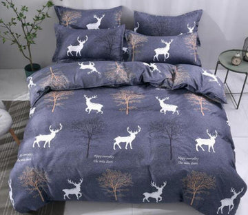 3D Tree Deer 66180 Bed Pillowcases Quilt