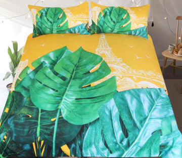 3D Banana Leaf 1003 Bed Pillowcases Quilt