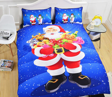 3D New Santa 1180 Bed Pillowcases Quilt