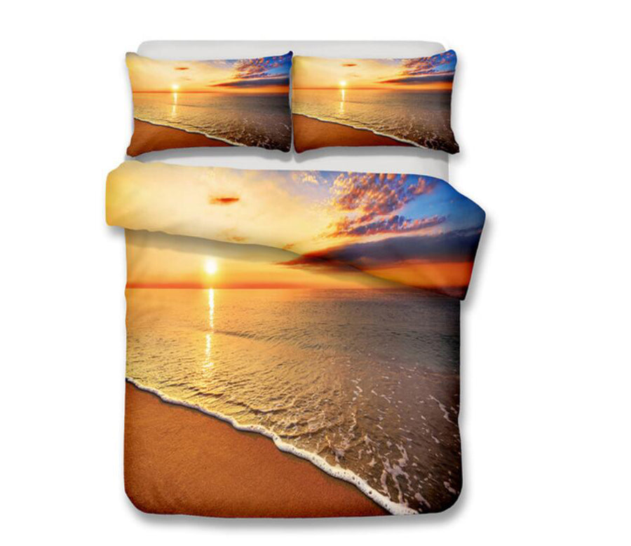 3D Sea Tide 1016 Bed Pillowcases Quilt
