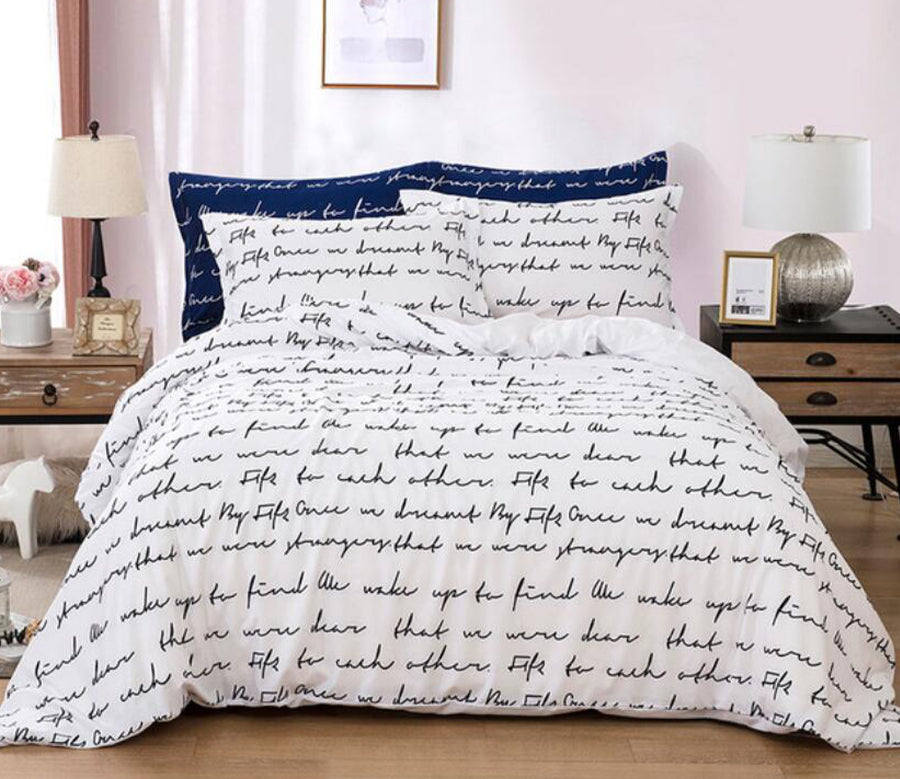3D English Alphabet 5515 Bed Pillowcases Quilt