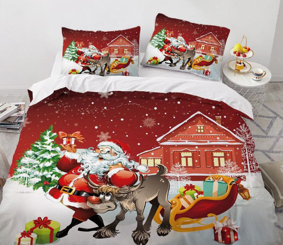 3D Christmas 9139 Bed Pillowcases Quilt