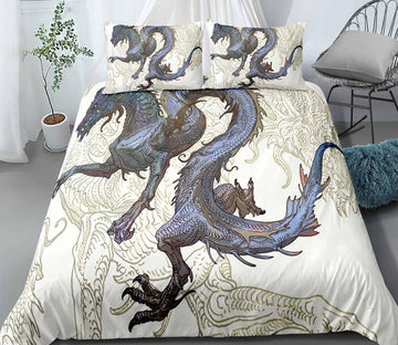 3D Big Dragon 0118 Bed Pillowcases Quilt