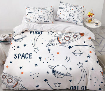 3D Line Planet 142 Bed Pillowcases Quilt